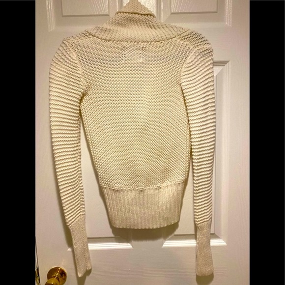 American Eagle Off White Knit Shawl Sweater Size XS - Picture 2 of 6